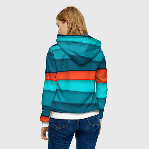 Женская толстовка Геометрические непараллельные пластины / 3D-Белый – фото 4