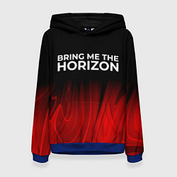 Толстовка-худи женская Bring Me the Horizon red plasma, цвет: 3D-синий