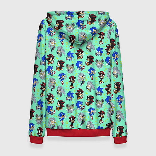 Женская толстовка Ежик Соник и его друзья / 3D-Красный – фото 2