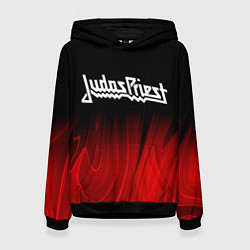 Толстовка-худи женская Judas Priest red plasma, цвет: 3D-черный