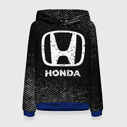 Женская толстовка Honda с потертостями на темном фоне