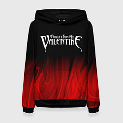 Женская толстовка Bullet For My Valentine red plasma