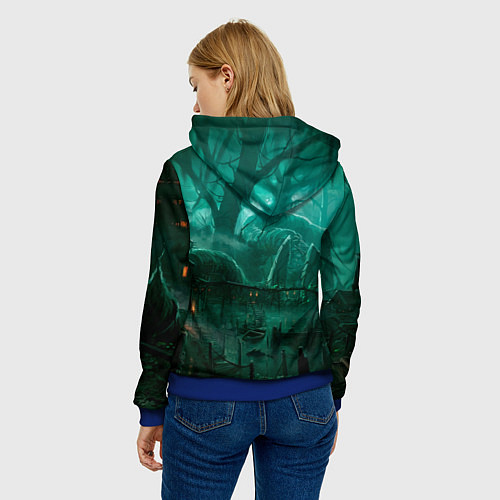 Женская толстовка Причал у болота / 3D-Синий – фото 4