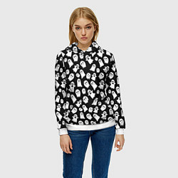 Толстовка-худи женская Парад призраков, цвет: 3D-белый — фото 2