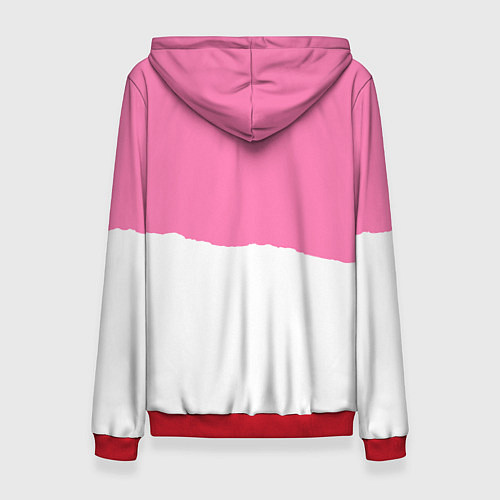 Женская толстовка Stray Kids pink and white / 3D-Красный – фото 2