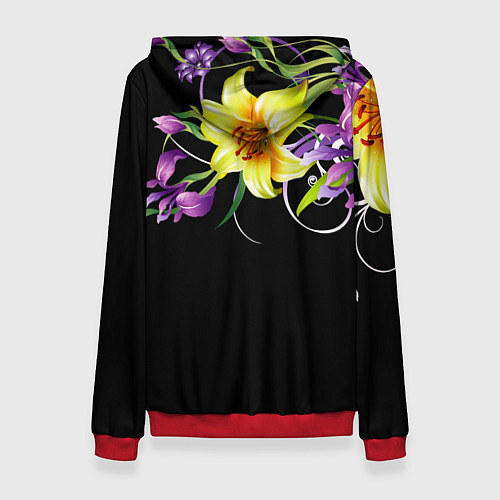 Женская толстовка Лилии / 3D-Красный – фото 2
