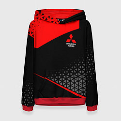 Толстовка-худи женская Mitsubishi - Sportwear, цвет: 3D-красный