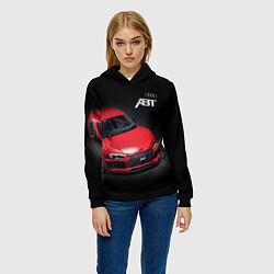 Толстовка-худи женская Audi quattro ABT autotuning, цвет: 3D-черный — фото 2