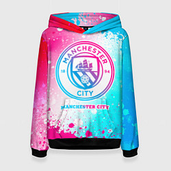 Женская толстовка Manchester City neon gradient style