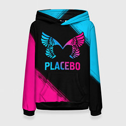 Толстовка-худи женская Placebo - neon gradient, цвет: 3D-черный