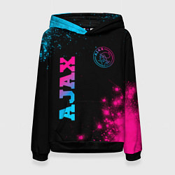 Женская толстовка Ajax - neon gradient: надпись, символ