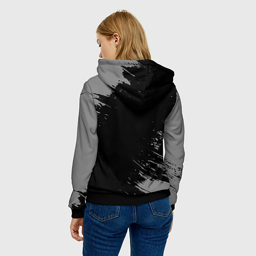 Женская толстовка Нефтяник суббота воскресенье на темном фоне / 3D-Черный – фото 4