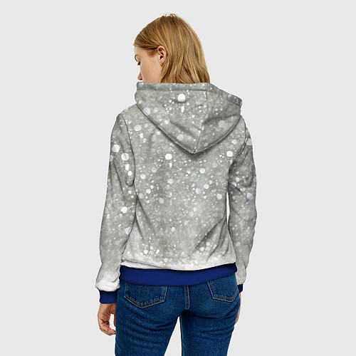 Женская толстовка Кролик Снежок Милый / 3D-Синий – фото 4