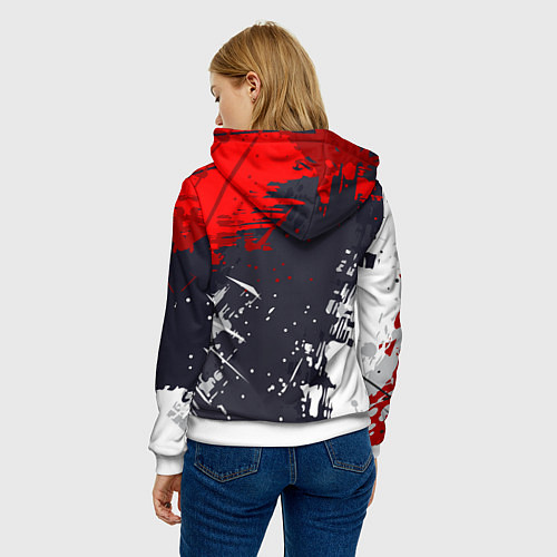 Женская толстовка Абстрактные брызги / 3D-Белый – фото 4