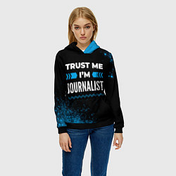 Толстовка-худи женская Trust me Im journalist dark, цвет: 3D-черный — фото 2