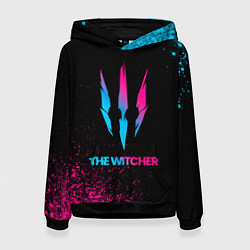 Толстовка-худи женская The Witcher - neon gradient, цвет: 3D-черный