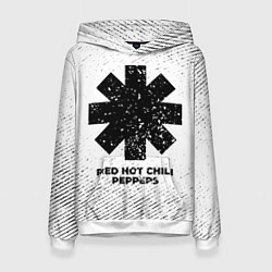 Женская толстовка Red Hot Chili Peppers с потертостями на светлом фо