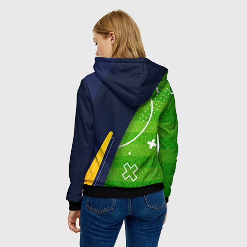 Женская толстовка Everton football field / 3D-Черный – фото 4