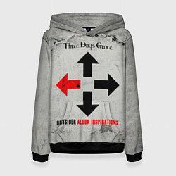 Толстовка-худи женская Outsider Album Inspirations - Three Days Grace, цвет: 3D-черный