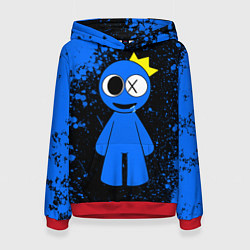 Женская толстовка Радужные друзья Синий - брызги краски