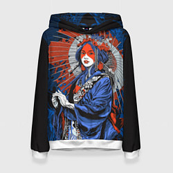 Женская толстовка Гейша с рваным зонтиком