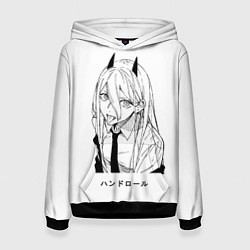 Женская толстовка Пауэр с язычком - Человек бензопила