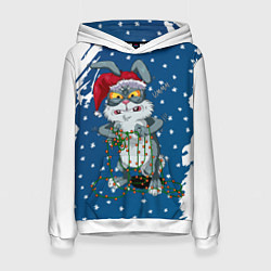 Женская толстовка Кролик и гирлянда - 2023