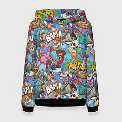 Женская толстовка Сумасшедший поп-арт