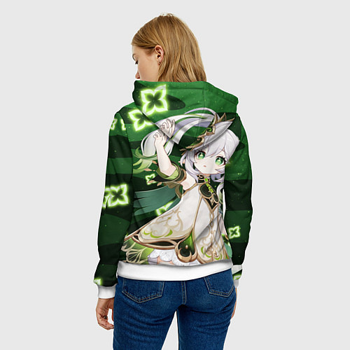 Женская толстовка Нахида: Дендро Архонт / 3D-Белый – фото 4