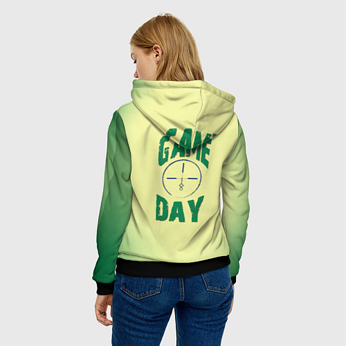 Женская толстовка Game day / 3D-Черный – фото 4