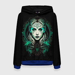 Женская толстовка Готическая ведьма на чёрном фоне