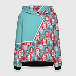 Женская толстовка Новогодние мишки