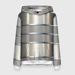 Женская толстовка Металлические полосы - текстура алюминия