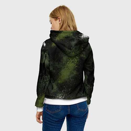 Женская толстовка Geen rabbit happy new year / 3D-Белый – фото 4