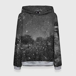 Женская толстовка Абстрактная тьма и следы белой краски