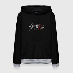 Толстовка-худи женская Stray Kids white logo, цвет: 3D-меланж