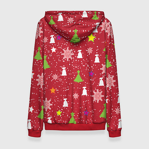 Женская толстовка Red new year / 3D-Красный – фото 2