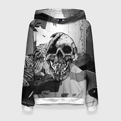 Женская толстовка Череп монстра - fangs - glitch