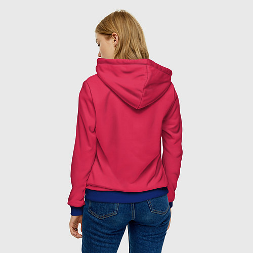 Женская толстовка Viva magenta pantone textile cotton / 3D-Синий – фото 4