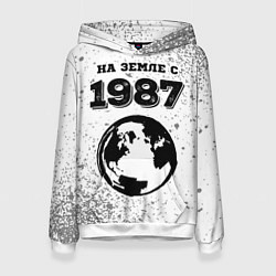 Женская толстовка На Земле с 1987: краска на светлом