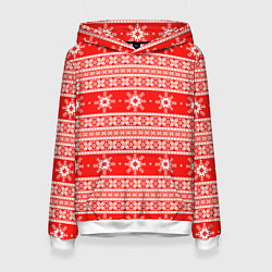 Женская толстовка New Year snowflake pattern