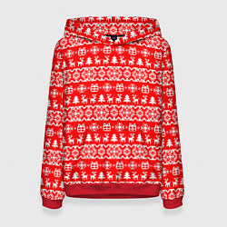 Женская толстовка New Years winter pattern