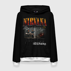 Толстовка-худи женская Nirvana heart shaped box, цвет: 3D-белый