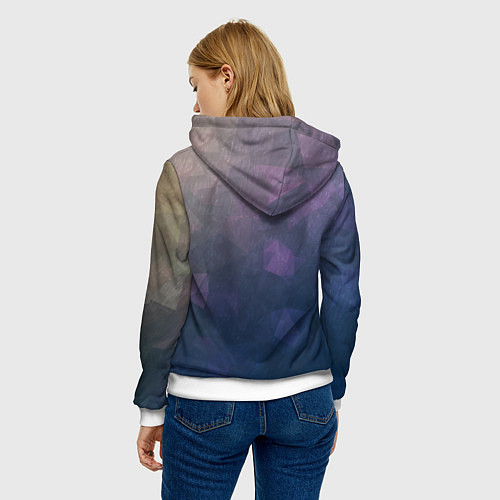 Женская толстовка Пара белых кроликов в ханбоках / 3D-Белый – фото 4