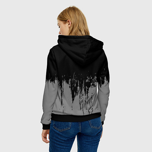 Женская толстовка 2003 - в красной рамке на темном / 3D-Черный – фото 4