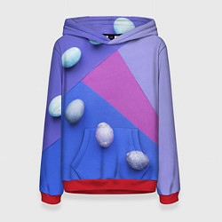 Женская толстовка Линии, фигуры, геометрия и сливы