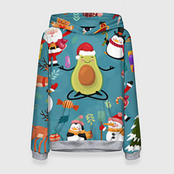 Женская толстовка Новогодний авокадо