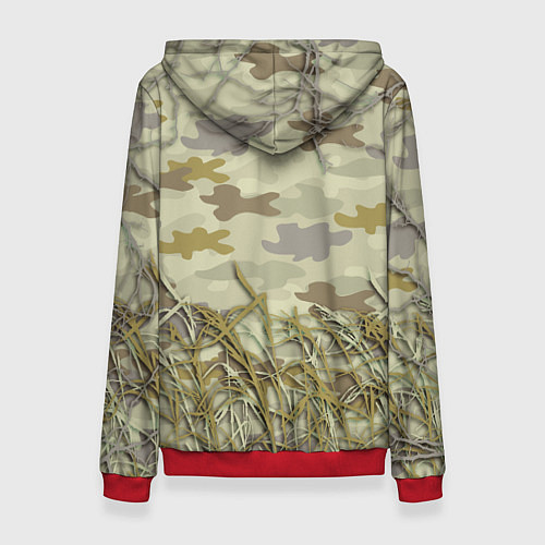 Женская толстовка Камуфляж охотника / 3D-Красный – фото 2