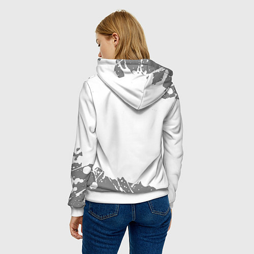 Женская толстовка На Земле с 1995: краска на светлом / 3D-Белый – фото 4