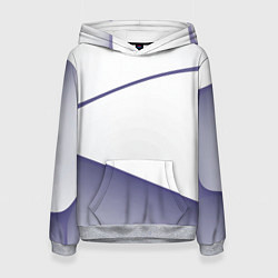 Женская толстовка Абстрактный белый и фиолетовый паттерн